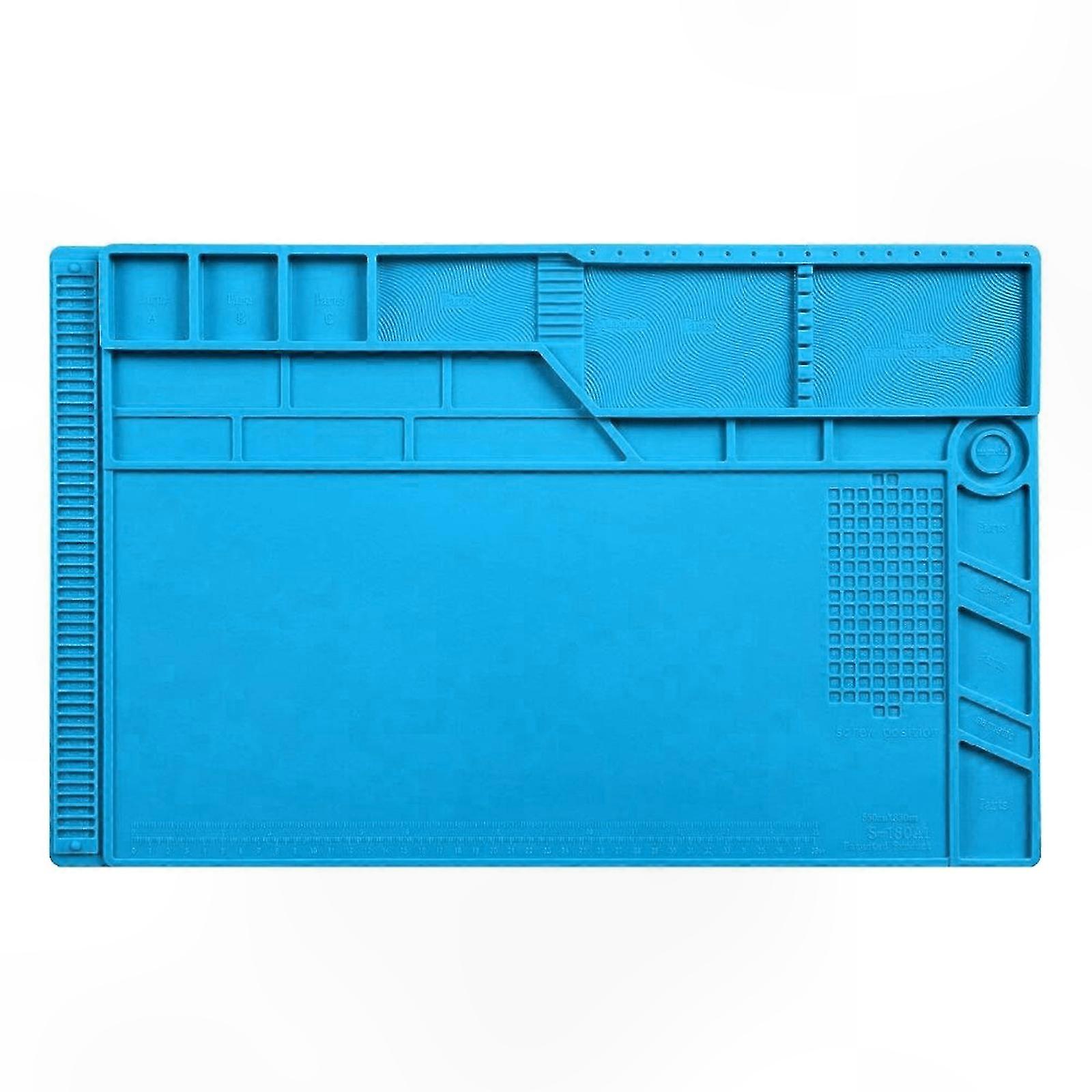 Elektronikreparaturmatte (35,5 X 28 Cm), Antistatische Magnetische Silikon-lötmatte, Isolierte Arbeitsstation Für Laptop Und Smartphone
