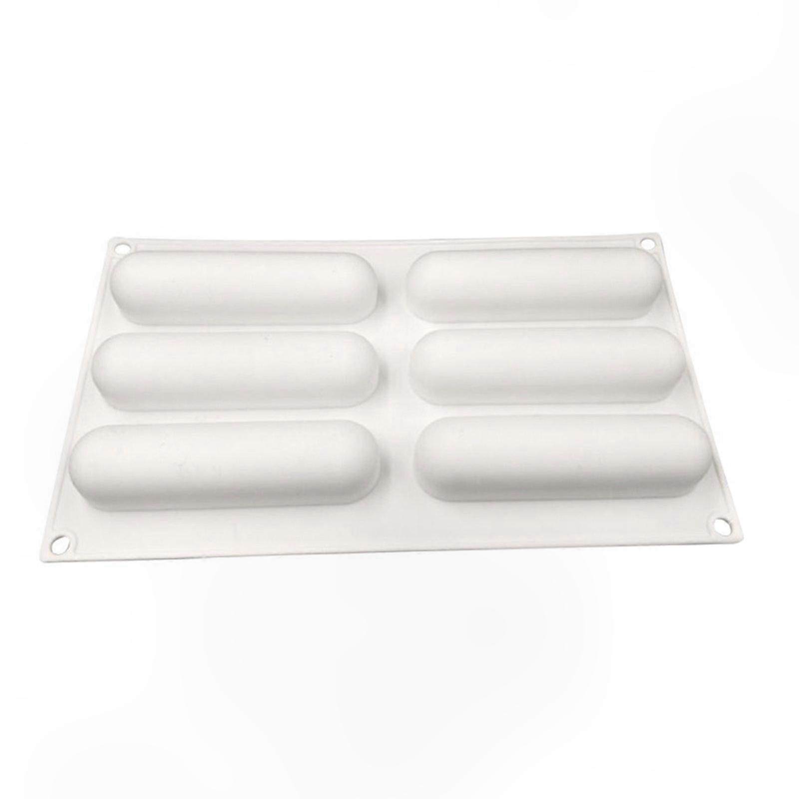 Silikon-backform Mit 6 Mulden In Streifenform, Ideal Für Seife, Gelee, Pudding Und Schokolade, Kuchen- Und Dessertform, Diy-backwerkzeug