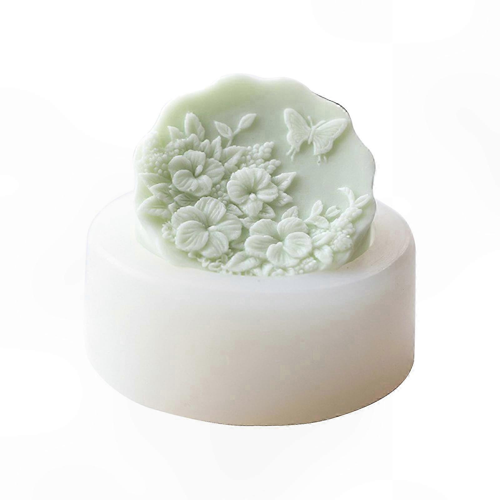 Runde Silikon-seifenform In Blumenform Für Tiermotive, Diy-seifenherstellungsset, Gebäckform Für Pralinen, Käsekuchen, Cupcakes Und Zuckerpaste