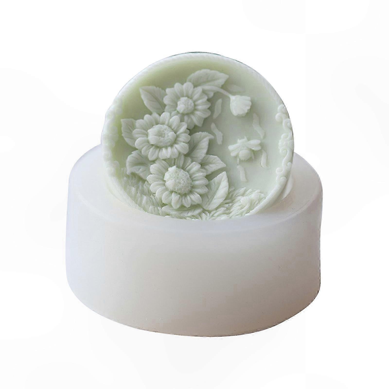 Runde Silikon-seifenform In Blumenform Zum Selbermachen, Backform Für Pralinen, Käsekuchen, Cupcakes Und Fondant, Vielseitige Tierform, Handgefertigt