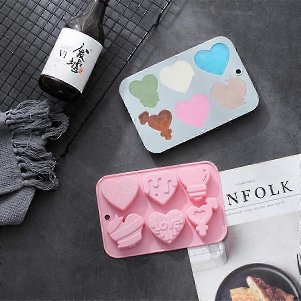 Antihaftbeschichtete, Herzförmige Silikon-schokoladenformen, Backbleche Für Fondant, Pralinen, Gelee Und Muffins, Vielseitige Antihaftform