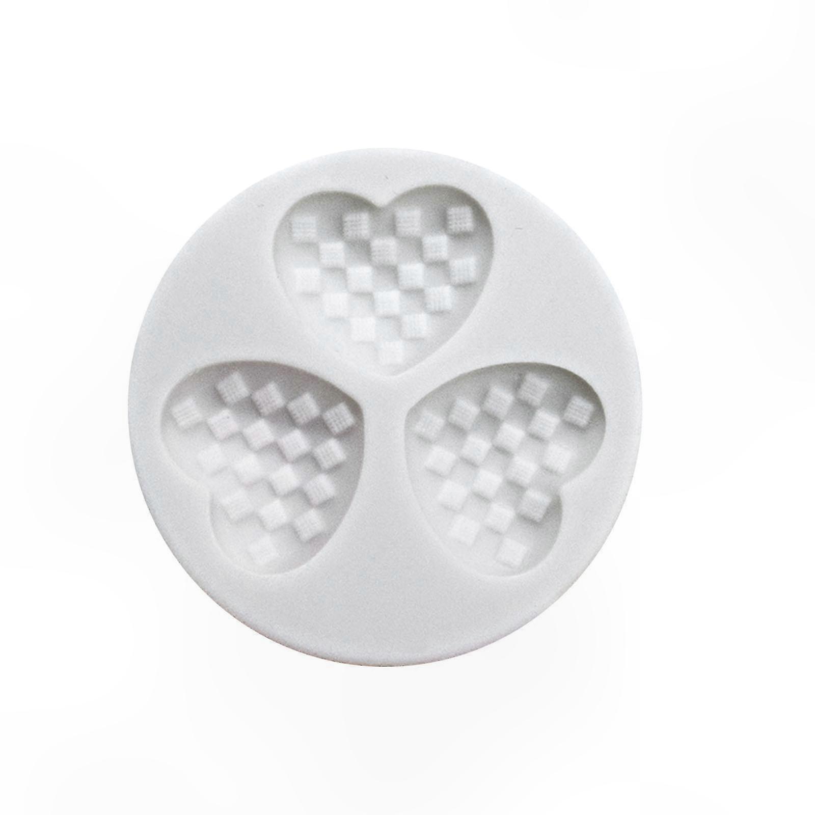 Flexible 3d-silikonform, Herzmotiv, Lebensmittelecht, Für Harz, Ton, Keramik, Süßigkeiten, Fondant, Schokolade, Seife, 3 Mulden, Gebäck- Und Diy-form.