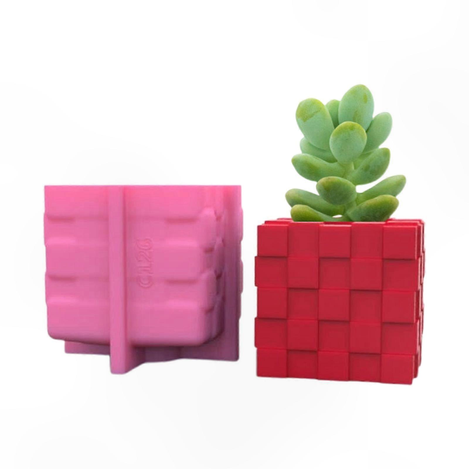Quadratische Silikon-blumenform Für Sukkulententöpfe, Stifthalter, Betonform Für Dekorative Vasen, Originelles Geschenk
