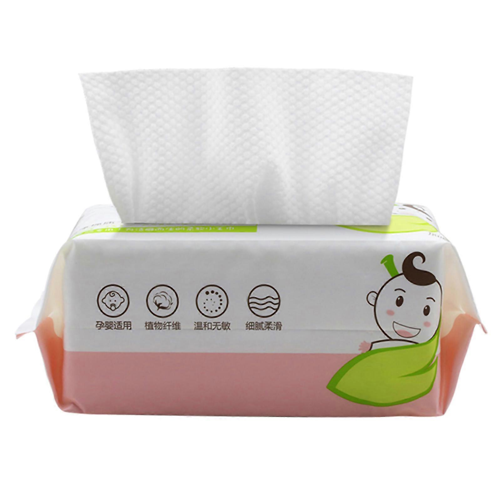 60 Weiche Baumwolltücher, Einwegtücher, Ideal Für Empfindliche, Trockene Und Feuchte Haut, Reisepackung, Praktische Taschengröße