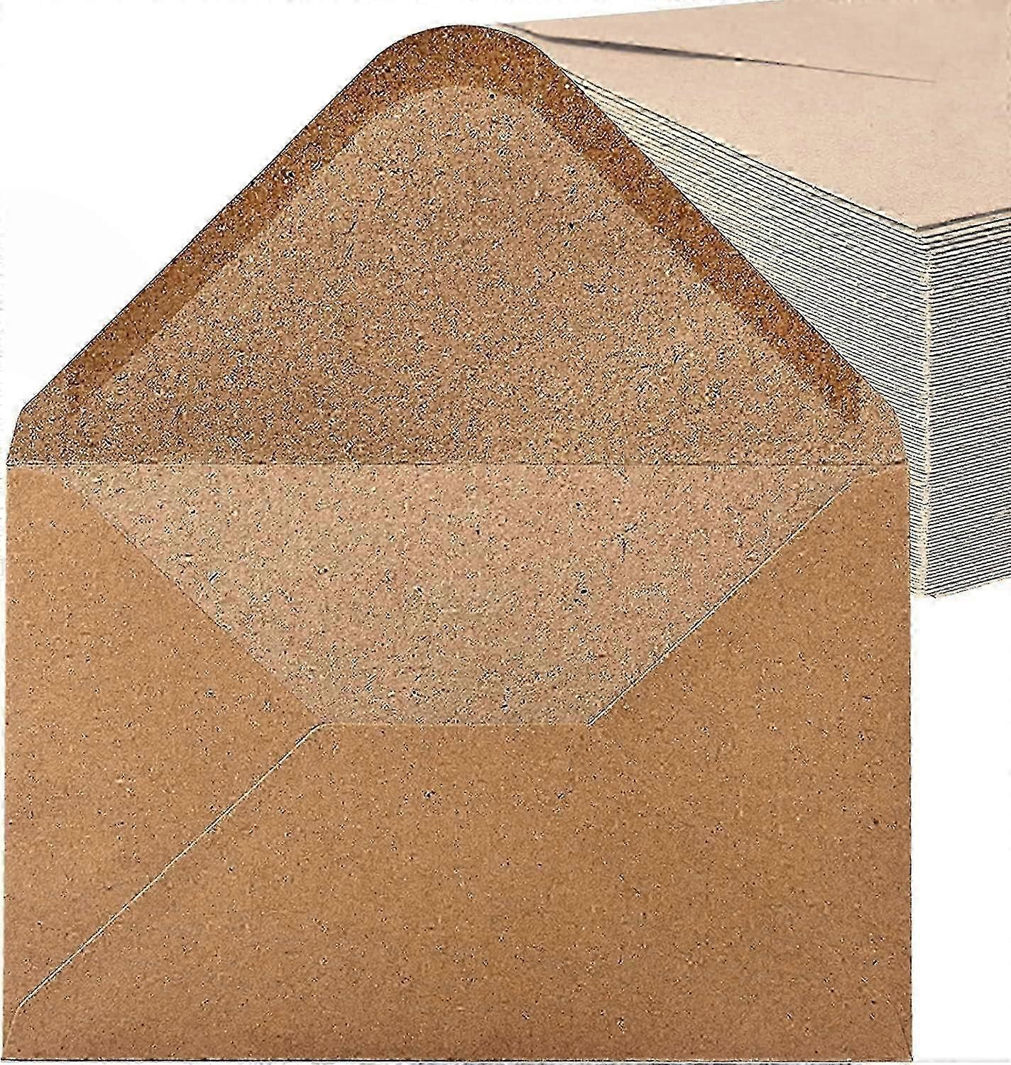 Kraftpapier-umschläge C6, 100 Stück, Ohne Fenster, 162 X 114 Mm, Selbstklebend