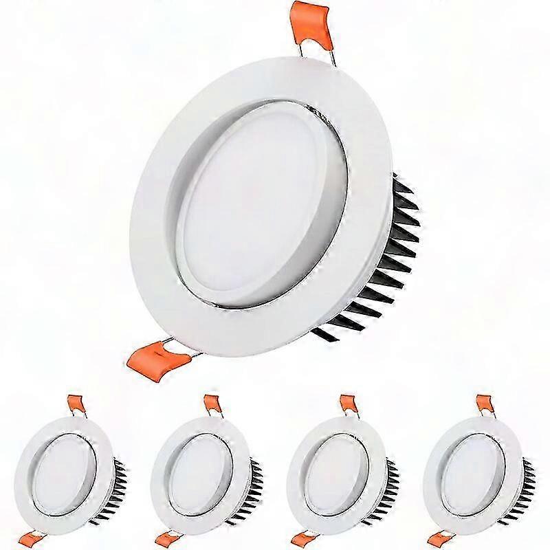 Einbau-led-strahler 7w X4, Kaltweiß 6000k, Verstellbarer Flachstrahler Für Badezimmerdecke, Moderne Einbaubeleuchtung.