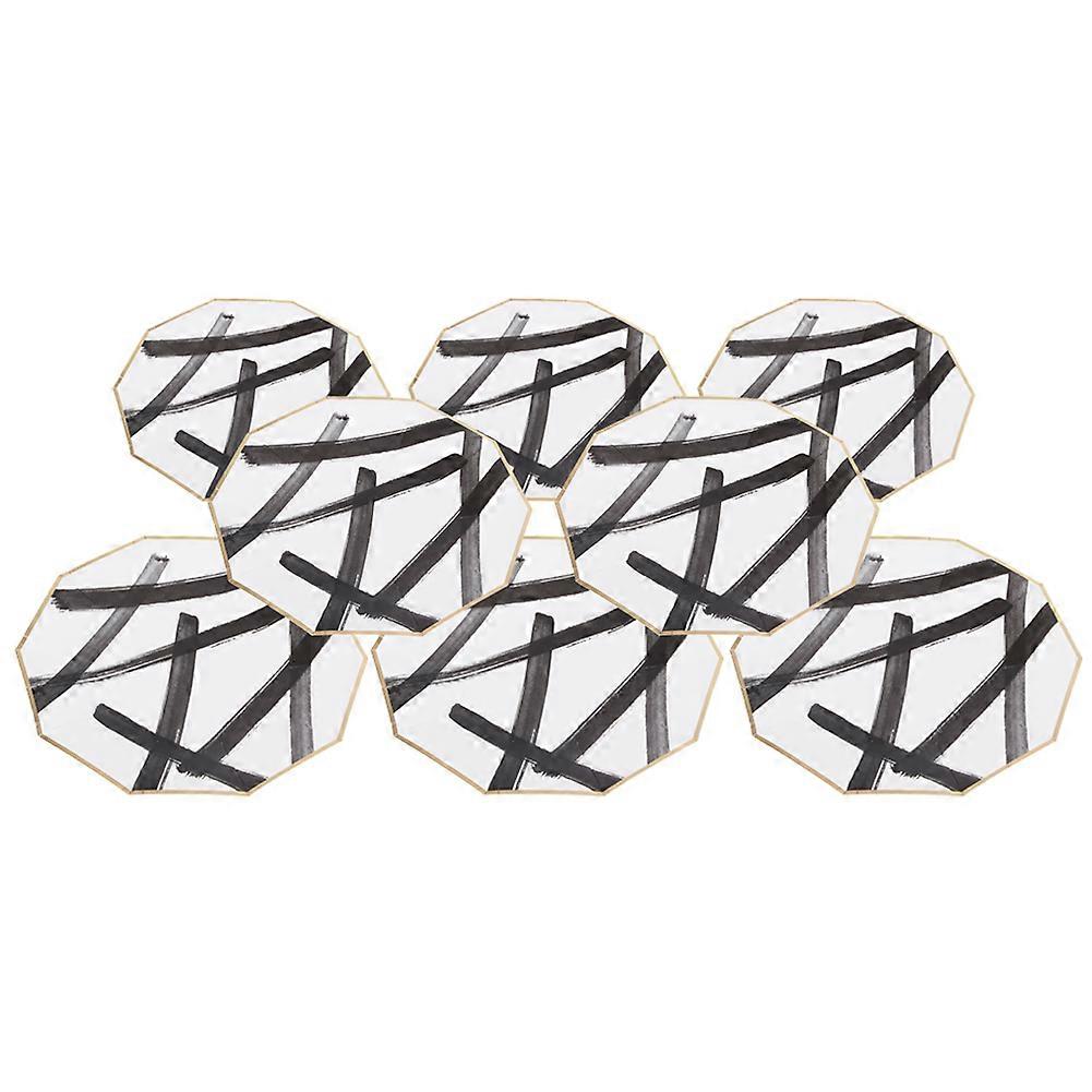 Elegante Pappteller (23 Cm), 8er-set, Einweggeschirr Für Kuchen, Snacks, Grillabende Und Partys.