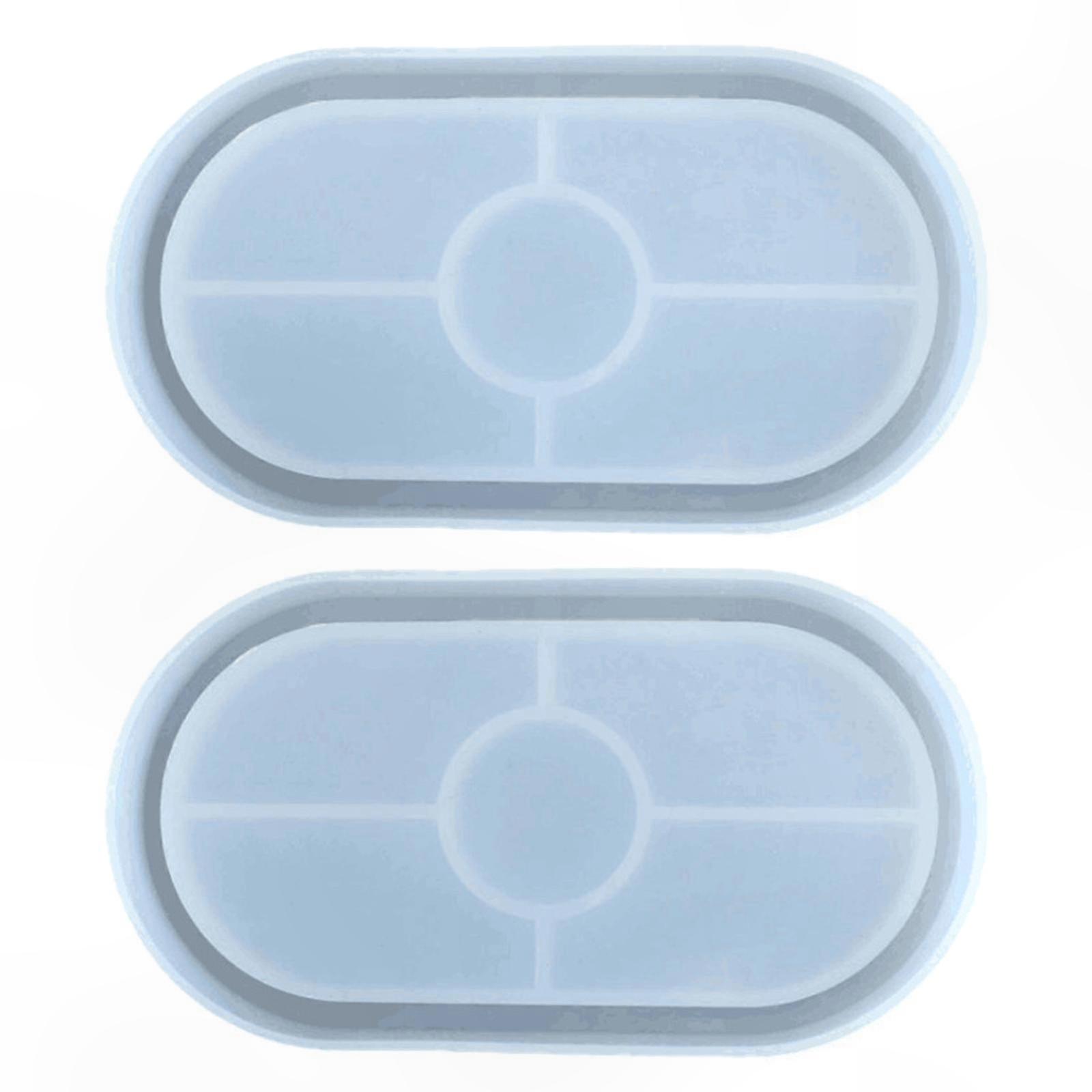 Ovale Silikonform Mit Spiegel, 2er-set Schalen Für Harz, Diy-heimdekoration, Kreativwerkzeug, Brot- Und Schokoladenform, Dessertform.