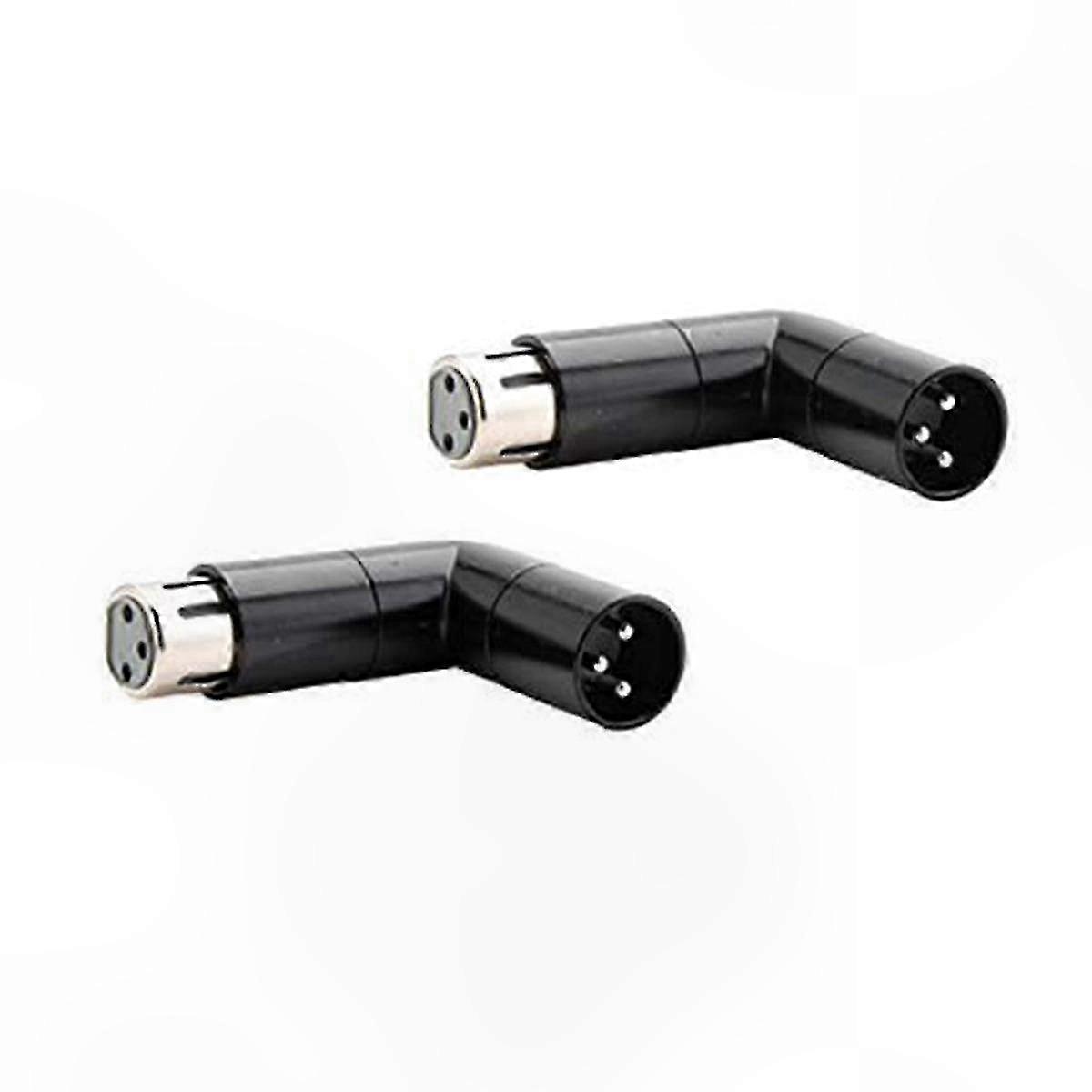2 Verstellbare Xlr-adapter, Männliche Und Weibliche L-förmige Metallstecker, Paar Verstellbare Winkel Für Audiokabel
