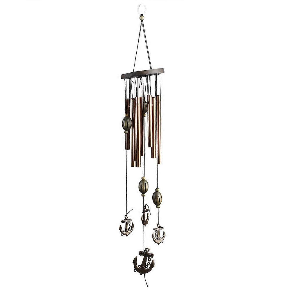 Kupferlegierungsrohre Zum Aufhängen Eines Windspiels, Außendekoration Für Garten, Terrasse, Patio, Innenbereich, 6-teiliges Set, Goldfarbene Metallic-oberfläche