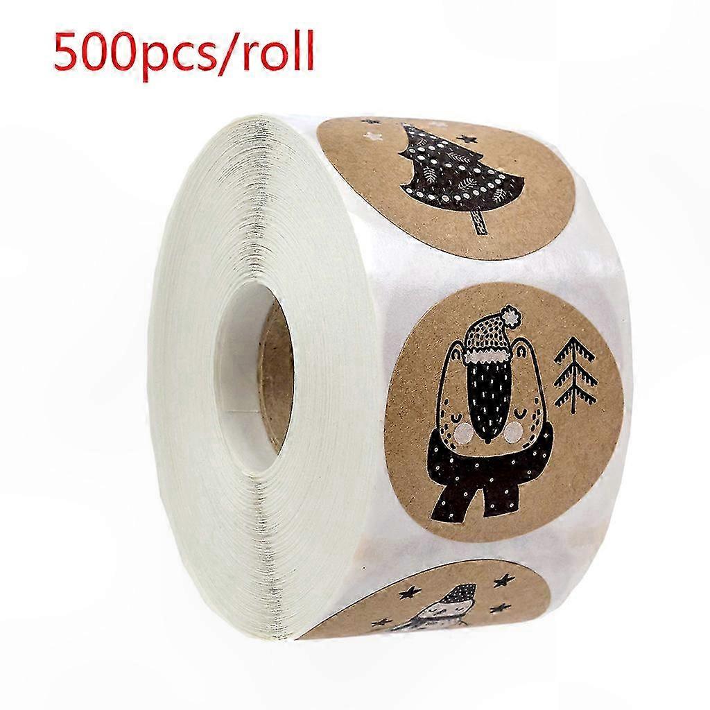 500 Selbstklebende Weihnachtsetiketten Mit Motiven Von Weihnachtsbaum, Schneemann Und Tieren, Dekorative Siegel Für Kartenbastelarbeiten Und Andere Bastelprojekte, Rolle Mit 500 Stück