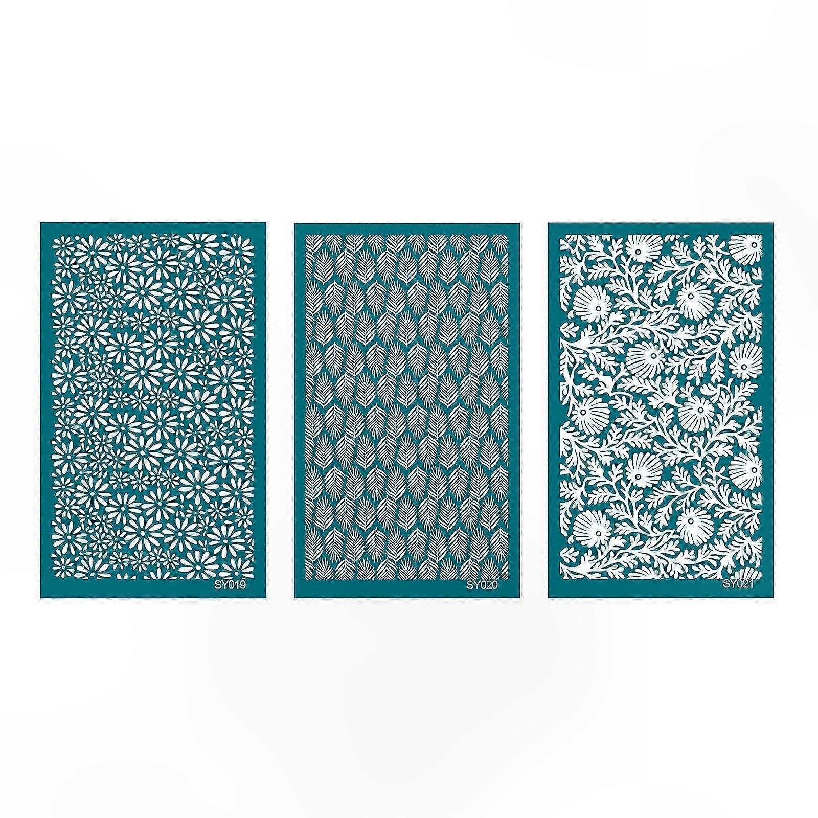 3 Wiederverwendbare Herz- Und Schneeflocken-schablonen, Siebdruckset Mit Feinem Sieb Für Diy-projekte, Kreative Dekorationen, 3er-set