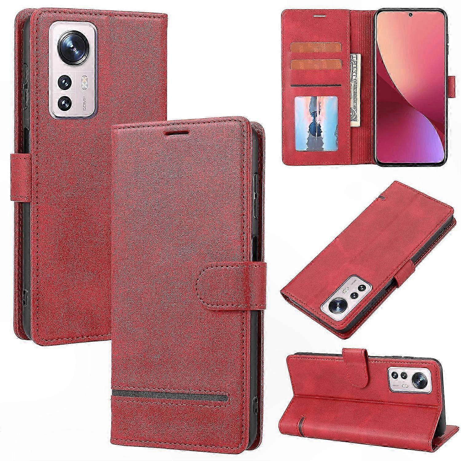 Leder-klapphülle Mit Brieftaschenfunktion Für 12 Lite, Klassische Handyhülle