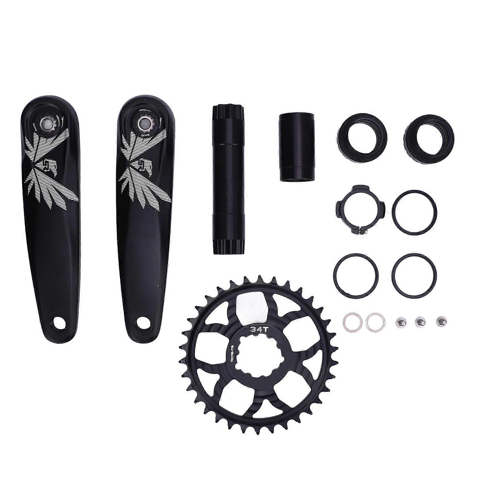 Aluminium-mountainbike-kurbelgarnitur, Dub-hohlkurbelgarnitur Mit Narrow-wide-kettenblatt, Komplettset Für Mountainbikes