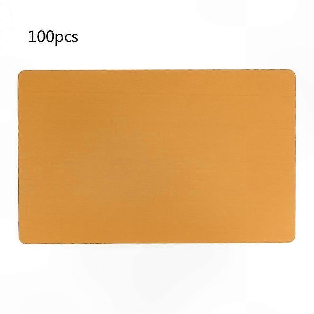 Blanko-visitenkarten Aus Mehrfarbigem Aluminium, Professionelle Gravurplatten, Metall-büroetiketten, Set Mit 100 Silbernen Stück, Modernes Und Langlebiges Design.