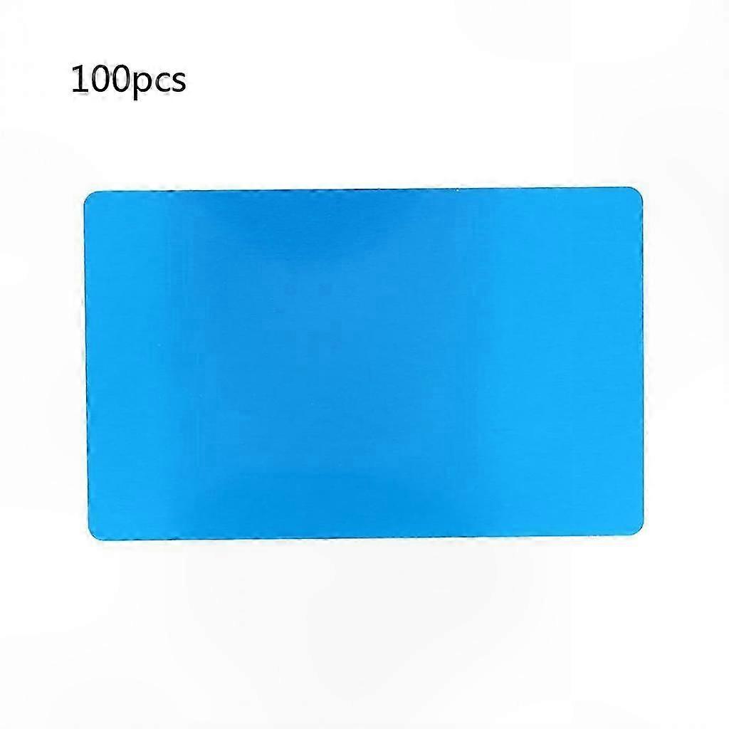 Blanko-visitenkarten Aus Mehrfarbigem Aluminium, Professionelle Gravurplatten Für Den Bürogebrauch, 100 Silberstücke, Elegante Namensschilder
