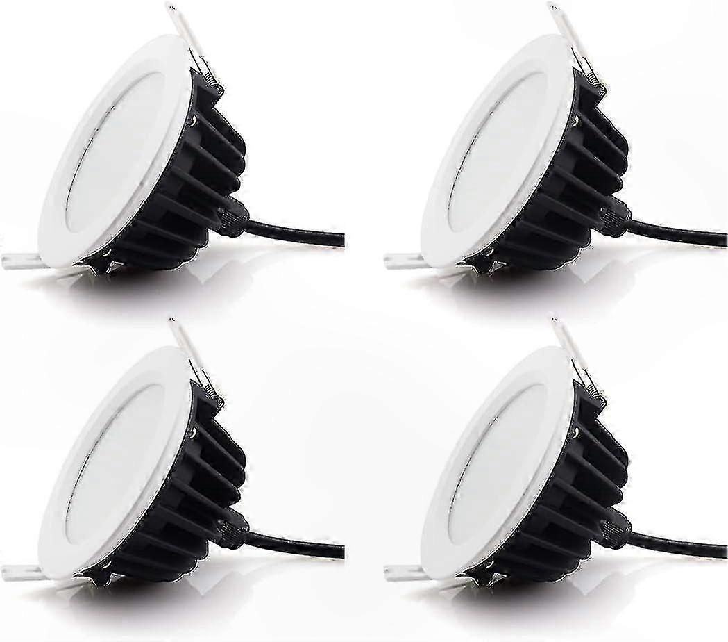 Rgb-led-einbaustrahler, Dimmbar, 3000 K Warmweiß, Ip65 Wasserdicht Für Innen- Und Außenbereich, 220–240 V, 4er-pack