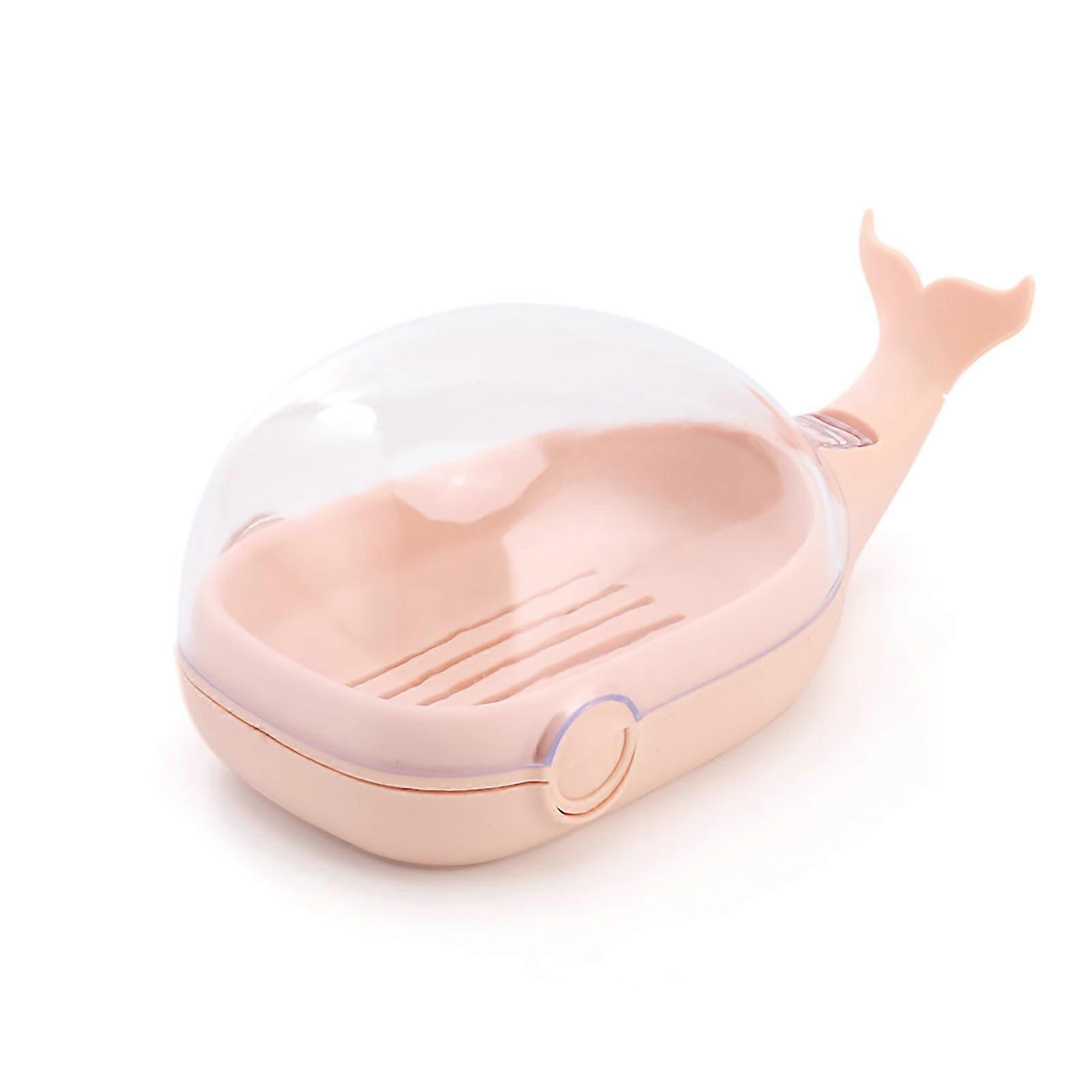 Doppelstöckige, Walförmige Seifenaufbewahrungsbox, Wasserdicht, Mit Klappdeckel, Für Das Badezimmer, Wasserabweisendes Material, Niedliches Und Tragbares Design.