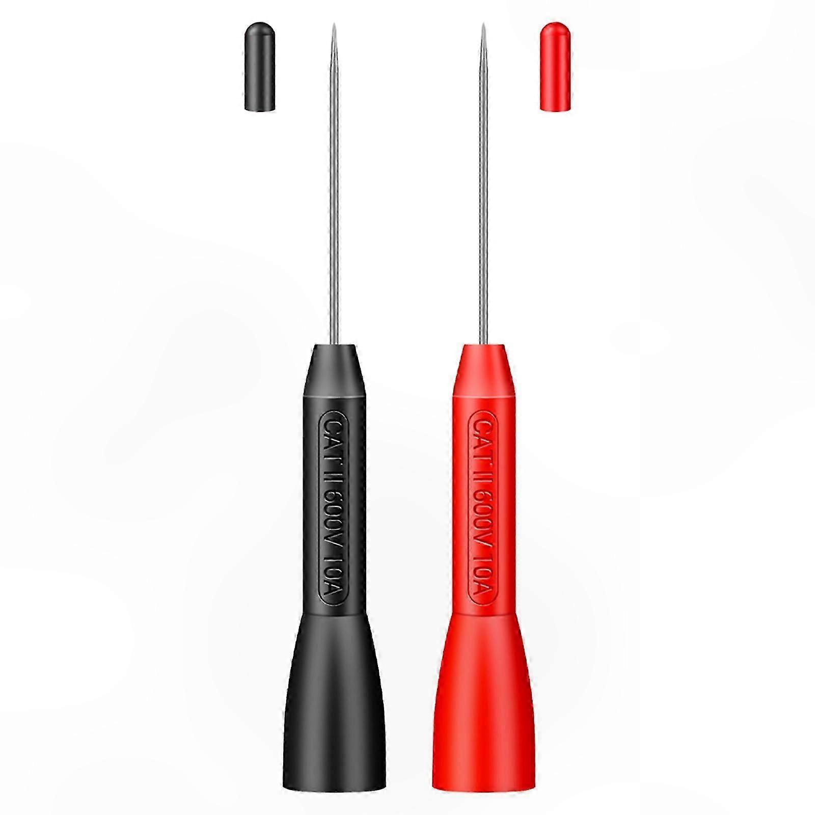 Set Mit 2 Edelstahl-prüfspitzen (1 Mm) Für Digitalmultimeter, Zerstörungsfreie Durchstoßnadeln Für Messleitungen, Präzisionsspitzen