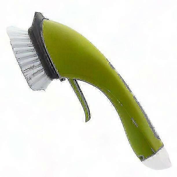 Spülbürste Mit Seifenbehälter – Kratzfeste, Auslaufsichere Küchenbürste, Flüssigkeitsdosierung Per Knopfdruck, Präzise Durchflusskontrolle, 1 Stück