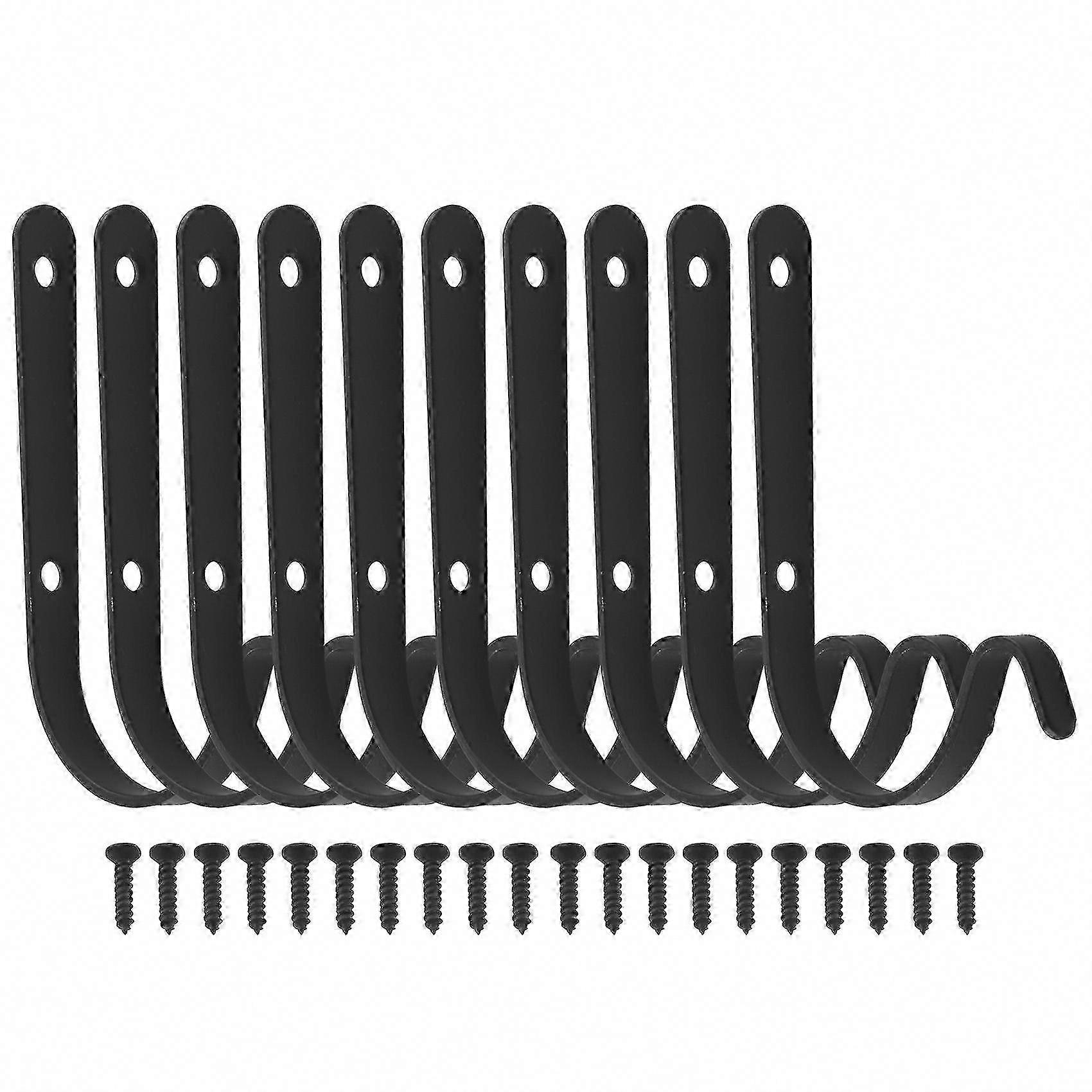 Wandhaken Aus Schmiedeeisen, 10er-set Für Den Außenbereich - Dekorative Halterungen Zum Aufhängen Von Pflanzen, Mänteln, Laternen Und Anderen Gegenständen.