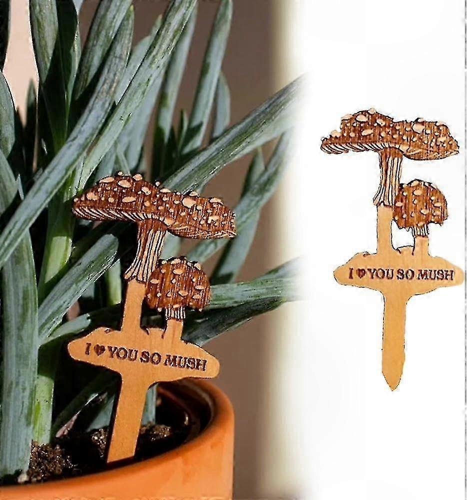 Witzige, Handgefertigte Gartenschilder Aus Holz Für Sukkulenten, Inspirierende Deko-marker, 10 Cm, 10er-packung