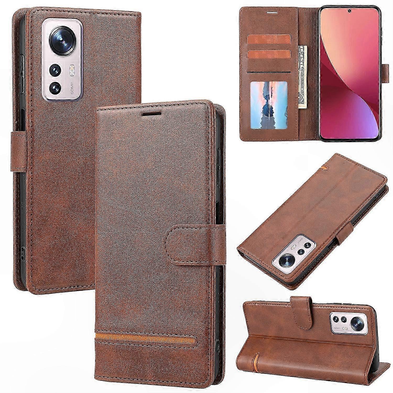 Leder-klapphülle Mit Brieftaschenfunktion Für Das 12 Lite Classic Handy