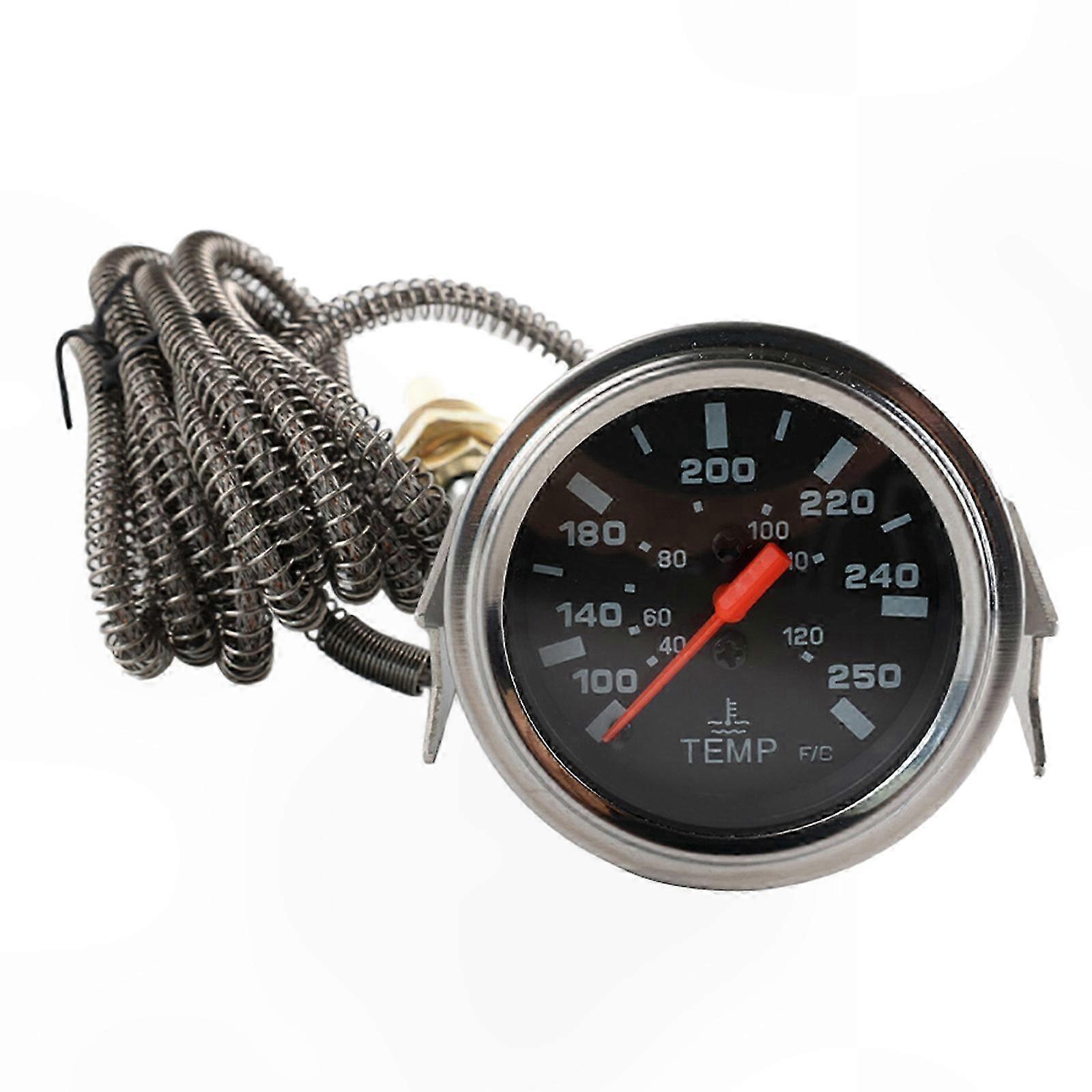 52 Mm Wasserdichtes Elektrisches Wassertemperaturmessgerät, 40-120 °c/100-250 °f Thermometer Für Boote Und Bauwesen, Hitzeanzeige Für Schiffsmotoren, Hochleistungs-temperaturmesser.