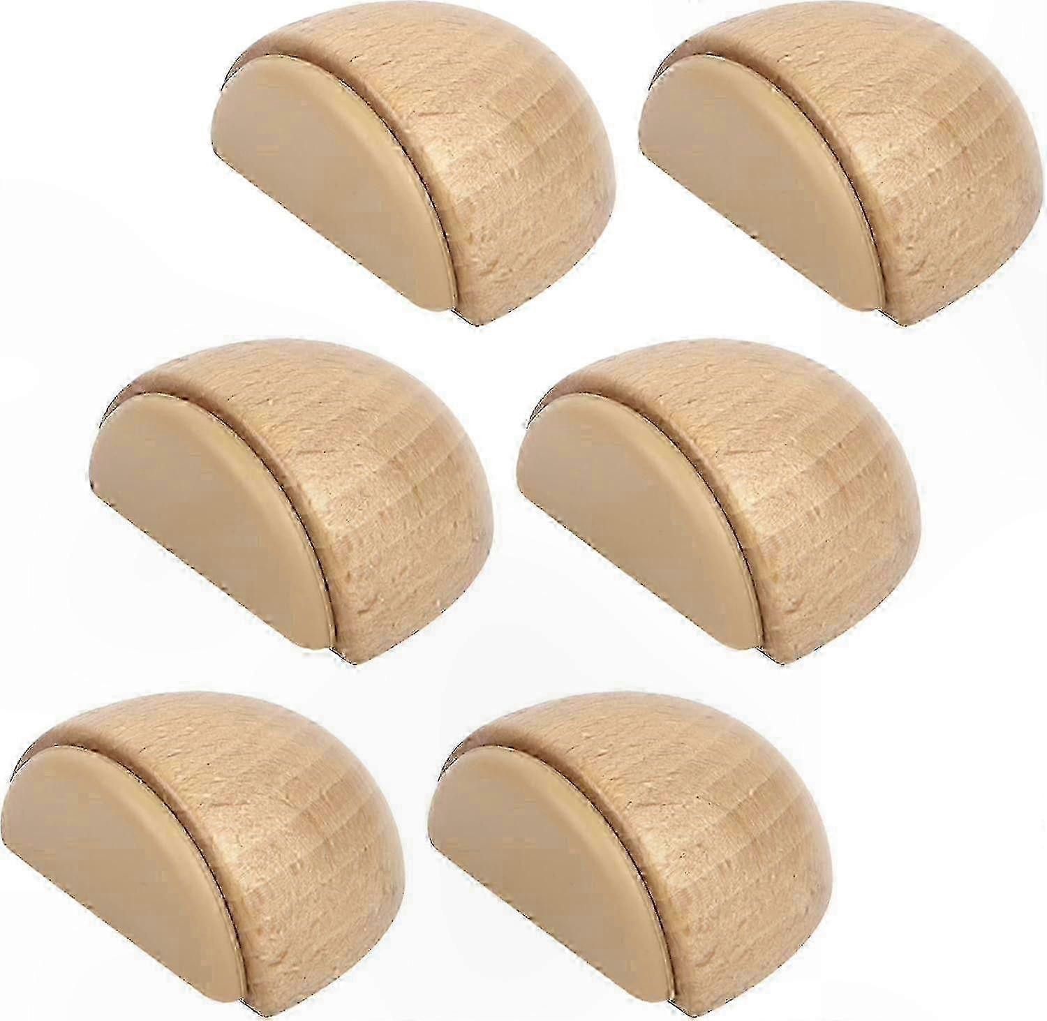 6er-pack Türstopper Aus Holz Für Fußböden, Parkettschutz, Einfache Klebebefestigung