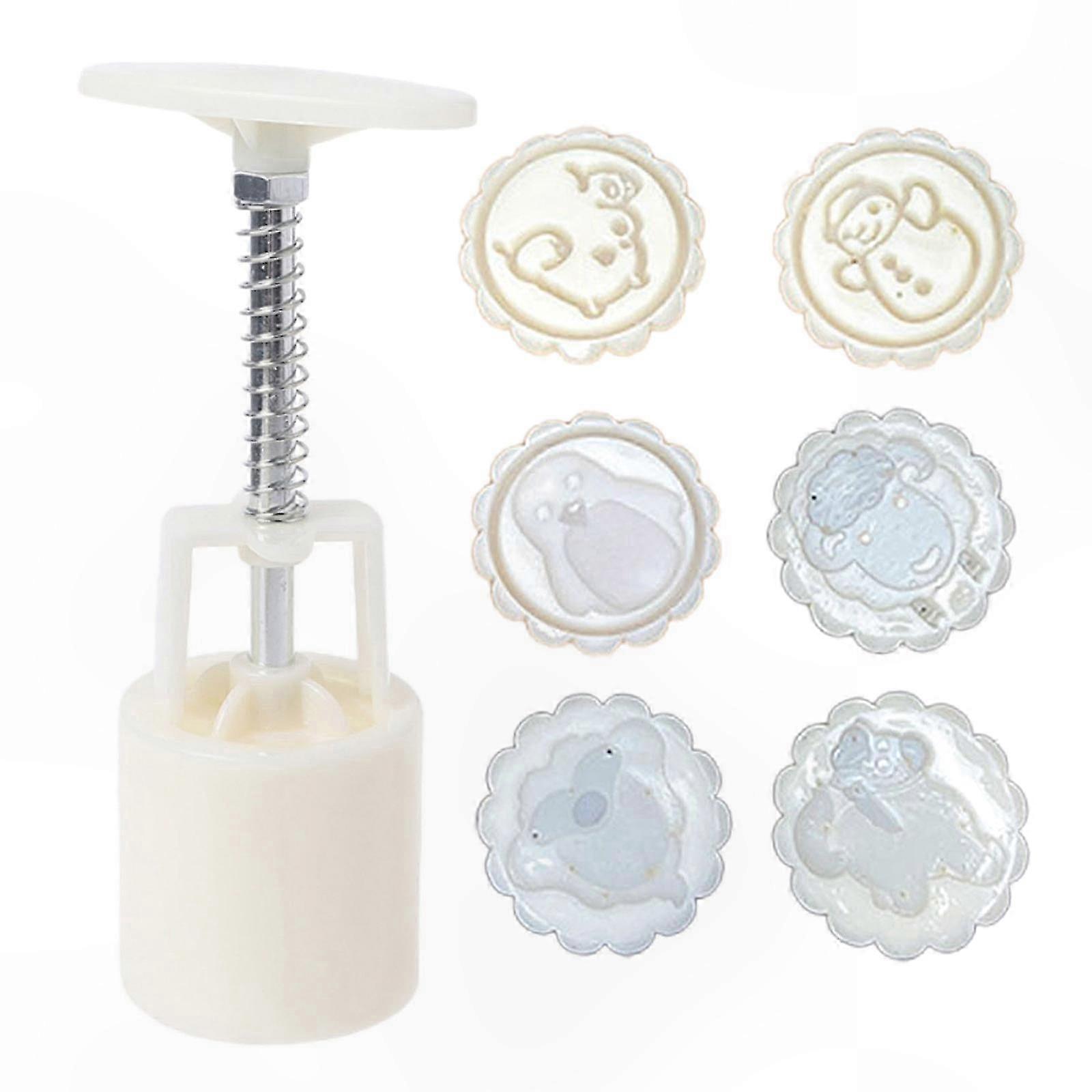 Diy-kuchenform, Mondkuchenpresse Für Das Mittherbstfest, Tiermotivstempel, 50 G, Selbstgemachtes Backen