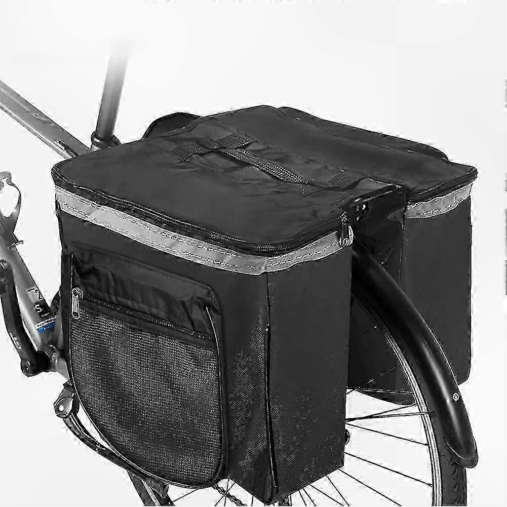 Wasserdichte 30-liter-hinterradtasche, Doppeltasche Mit Regenhülle, Gepäckträgerbefestigung Für Den Täglichen Weg Zur Arbeit Und Touren