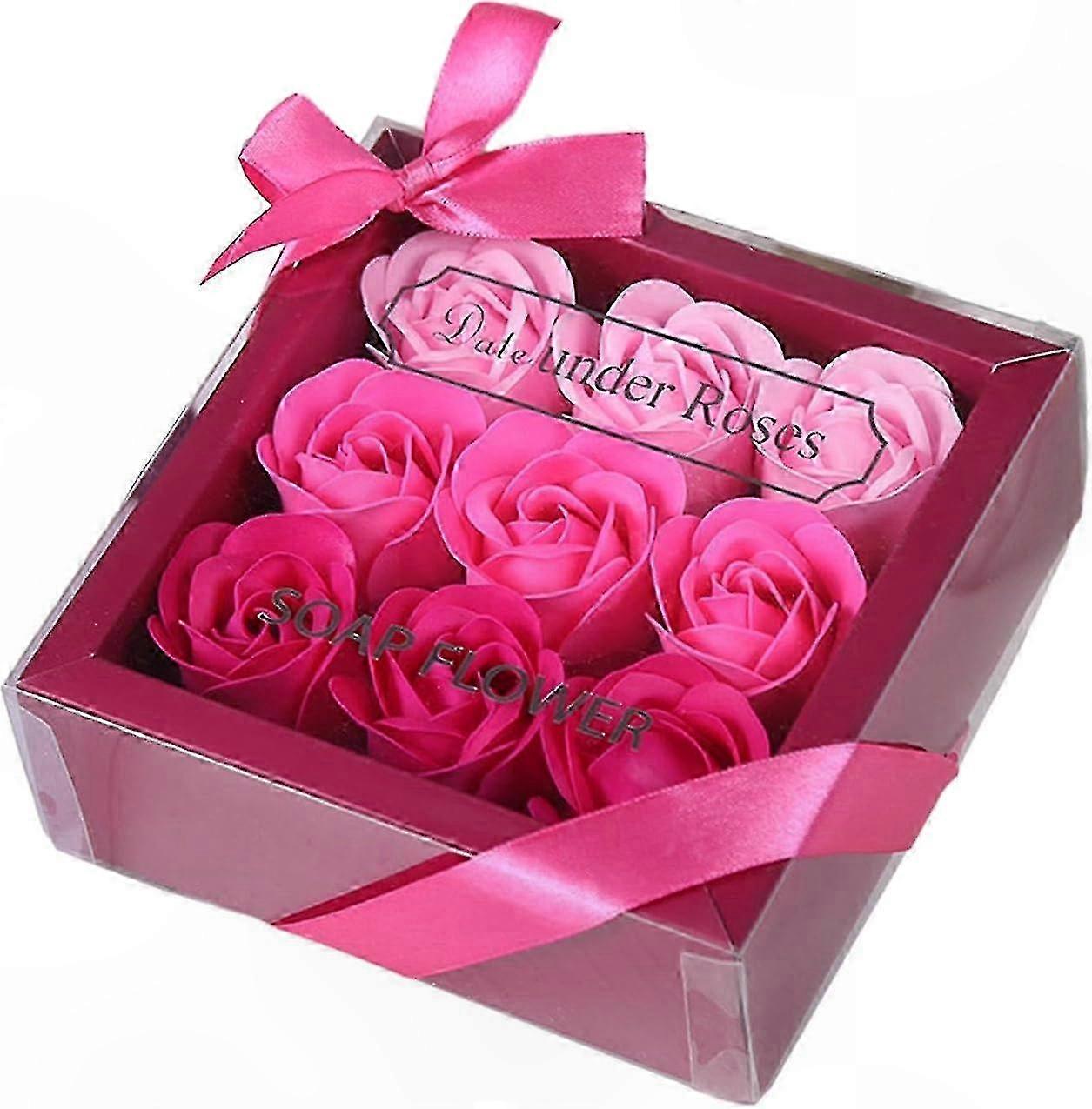 Ein Set Handgefertigter, Herzförmiger Seifen Mit Blumenmuster, Präsentiert In Einer Quadratischen Geschenkbox, Ideal Für Valentinstag, Geburtstage, Einweihungsfeiern Oder Hochzeiten.