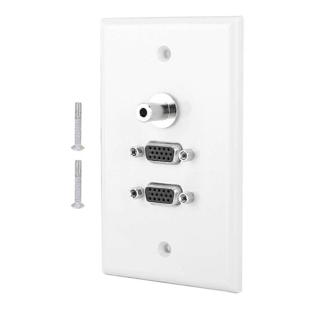 Wanddose Mit 2 X 3,5"-vga-buchsen Für Heimkinoinstallationen, Passende Wandplatte
