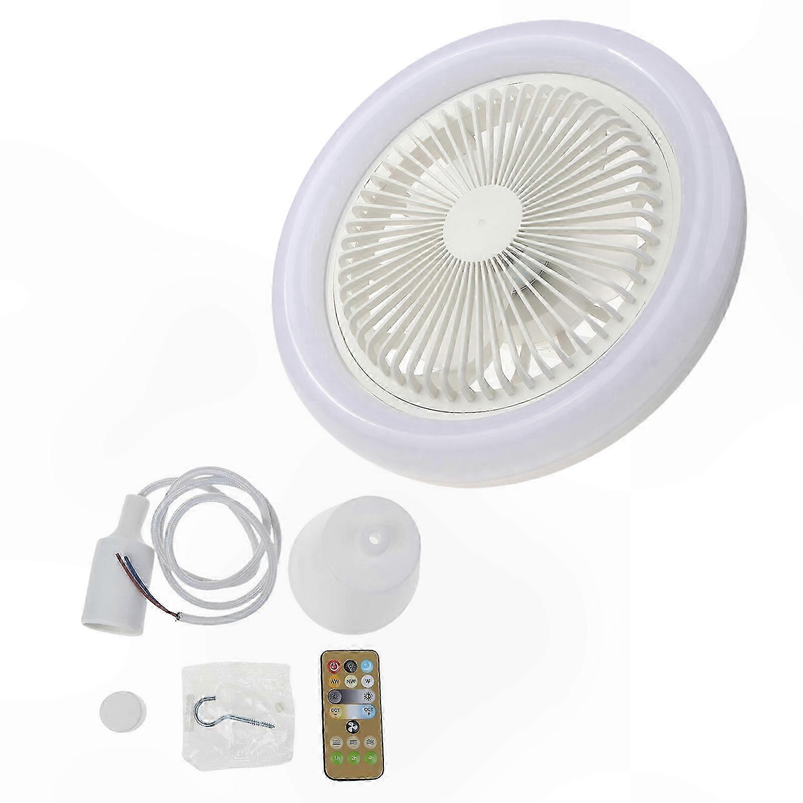 10,2-zoll-deckenventilator Mit Dimmbarer Led-beleuchtung, E27 30-w-glühbirne, Fernbedienung, Timer, Wechselstrom 86–265 V, Ideal Für Wohnzimmer Und Schlafzimmer