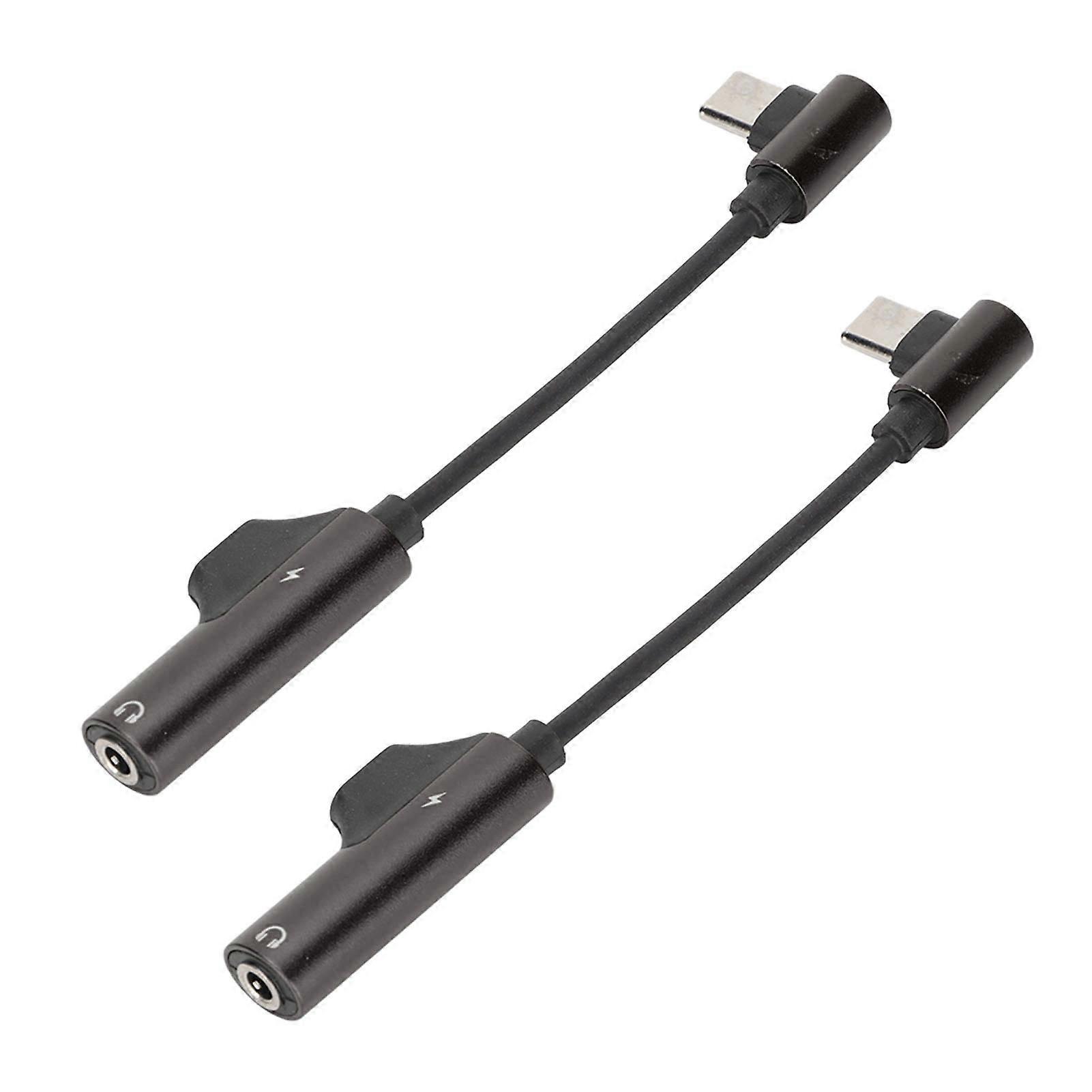 Usb-c-auf-3,5-mm-klinkenkabel, 2er-pack, 2-in-1-audioadapter Mit Klappbarem Stecker Für Smartphone, Tablet Und Pc