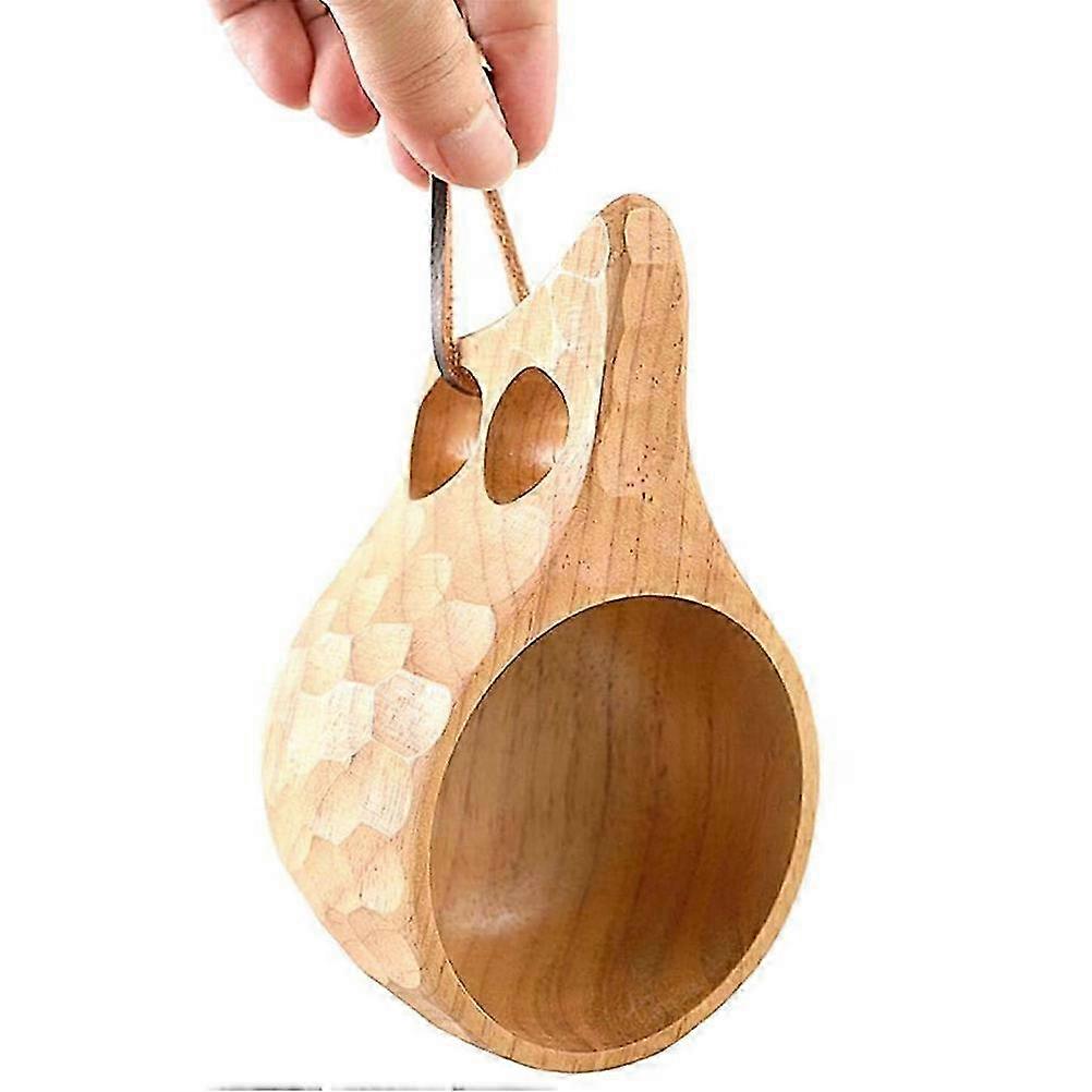 Handgefertigter Holzbecher 200 Ml Im Nordischen Stil, Tragbarer Becher Für Reisen, Kaffee, Camping, Wandern, Survival, Tee - Umweltfreundlicher Handgefertigter Becher.