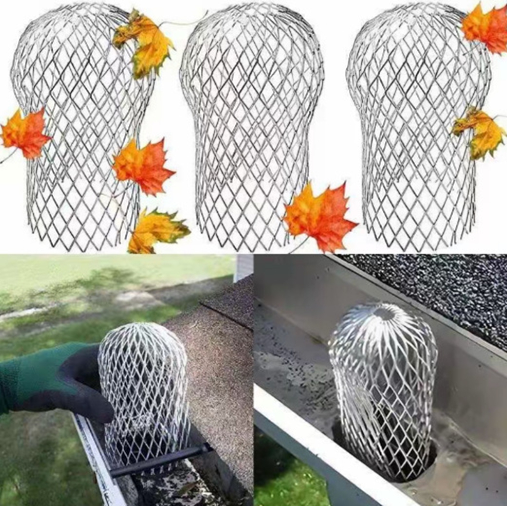 Laubfilter Für Dachrinnen Und Fallrohre, Rundes Schutzgitter 10 X 17 Cm Für Dächer Und Fallrohre, Verhindert Verstopfungen Durch Laub Und Schmutz, 5er-packung
