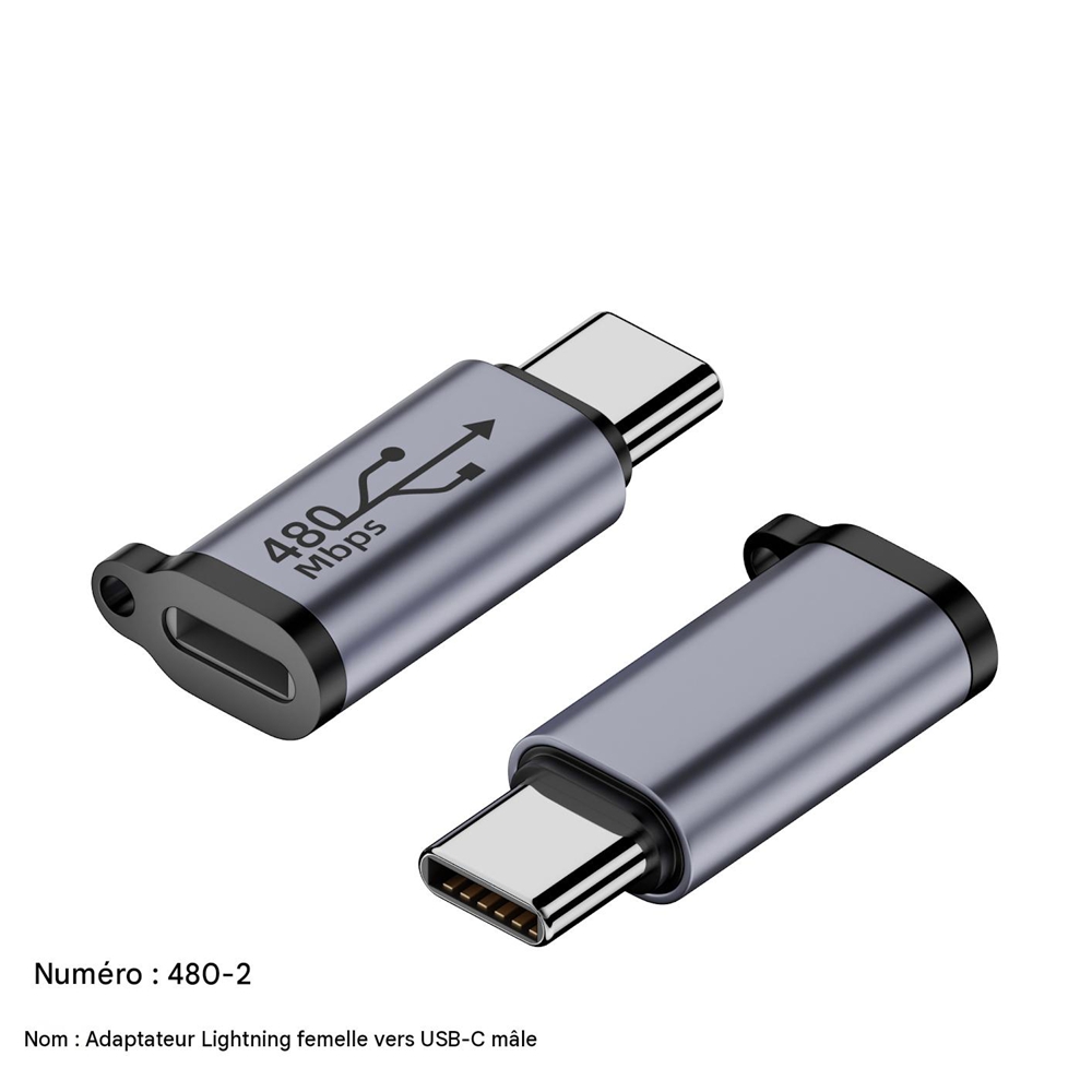 Lightning-buchse Auf Usb-typ-c-stecker-adapter, Kompakter Konverter Zum Laden Und Anschließen Kompatibler Geräte, Praktisches Handy-zubehör