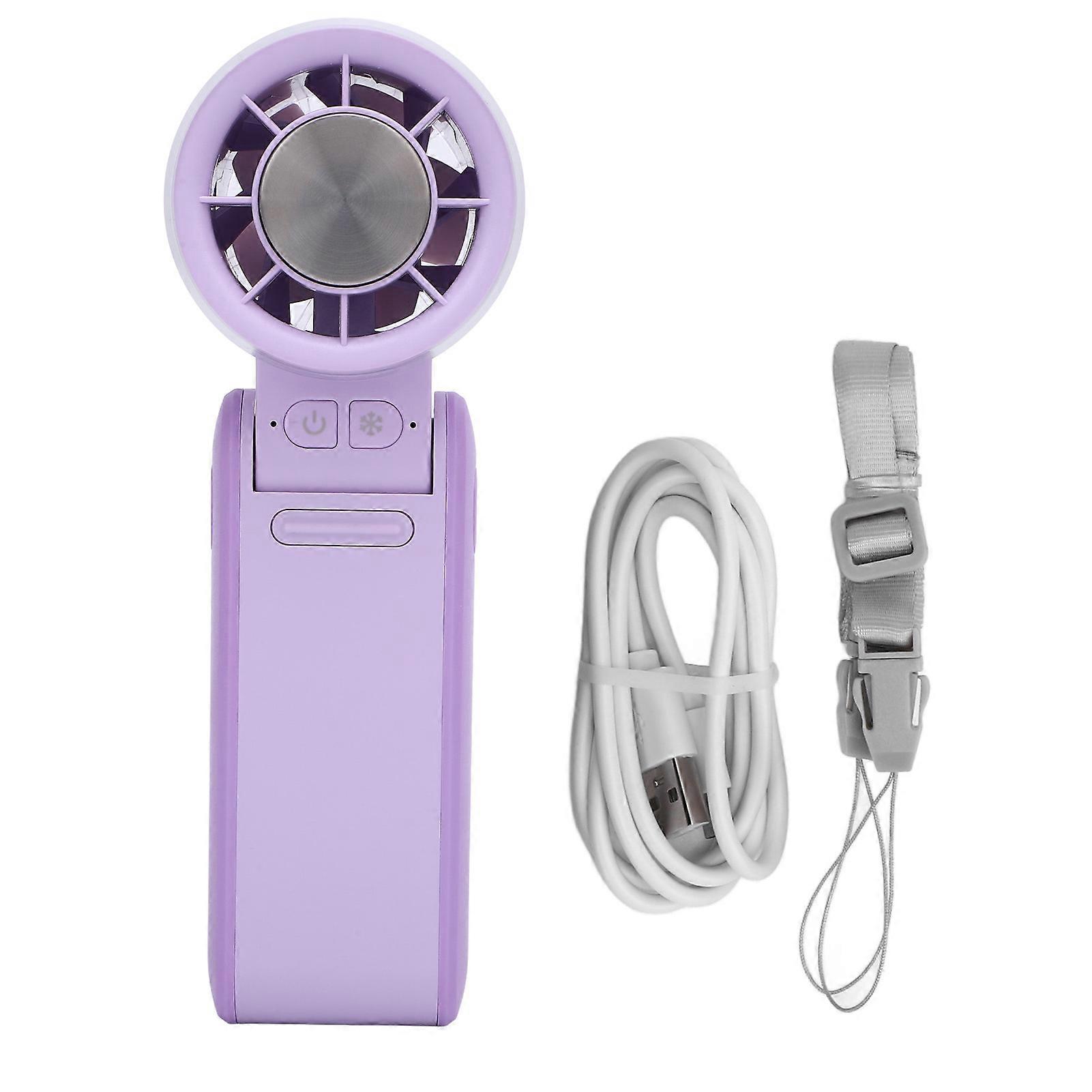 Mini-tragbarer, Wiederaufladbarer Ventilator Mit 4000-mah-akku, 4 Geschwindigkeitsstufen, Halbleiterkühlung, Leisem Betrieb, Für Den Innenbereich, Reisen, Strand Und Camping.