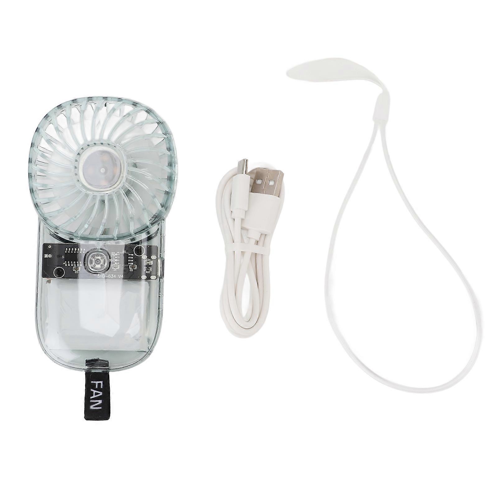 Mini-handventilator, Leistungsstarker, Farbenfroher Luftstrom, 1200-mah-akku, Leiser Betrieb, Mit Trageschlaufe – Ideal Für Reisen, Strand Und Camping