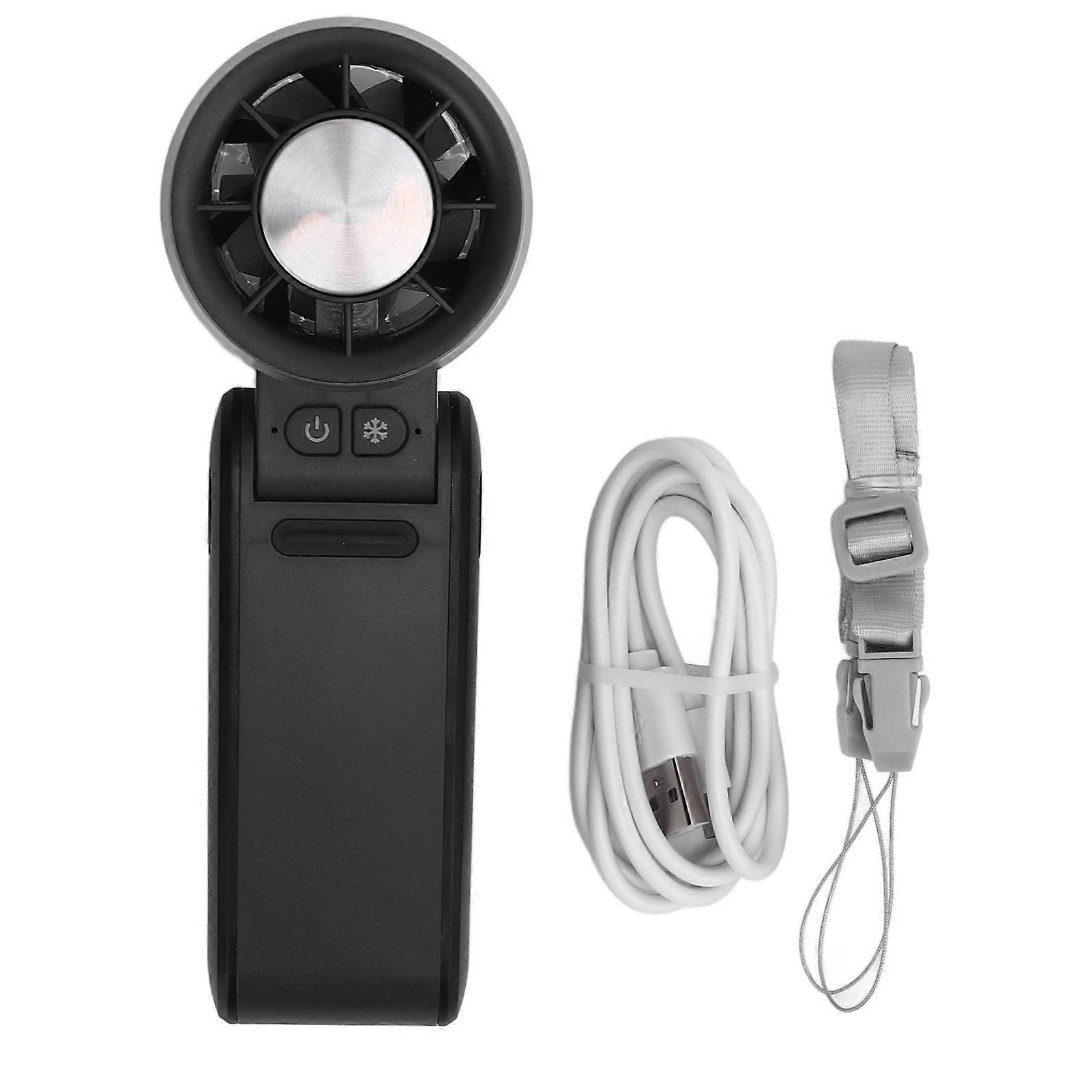 Mini-akku-ventilator, 4000 Mah, 4 Geschwindigkeitsstufen, Halbleiterkühlung, Leiser, Tragbarer Handventilator Für Drinnen, Auf Reisen, Am Strand Und Beim Camping