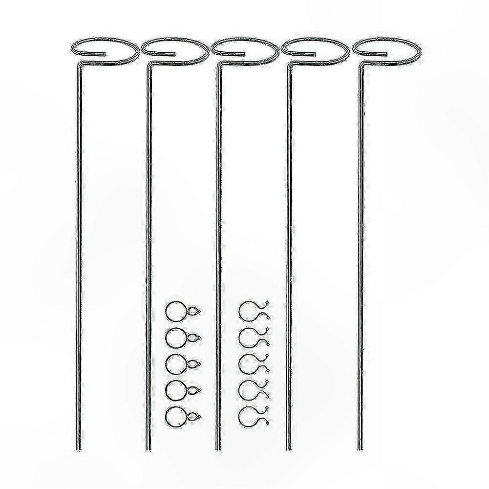 Set Mit 5 Robusten Pflanzenstäben Aus Metall, Einzelstammstütze Für Den Garten, Stabile Stahlstäbe