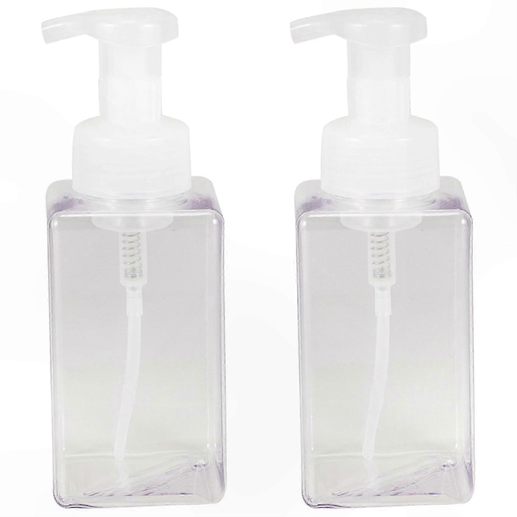 Nachfüllbarer Schaumseifenspender Mit Pumpflasche, Set Mit 2 X 450 Ml Kunststoffflaschen, Für Flüssige Handseife