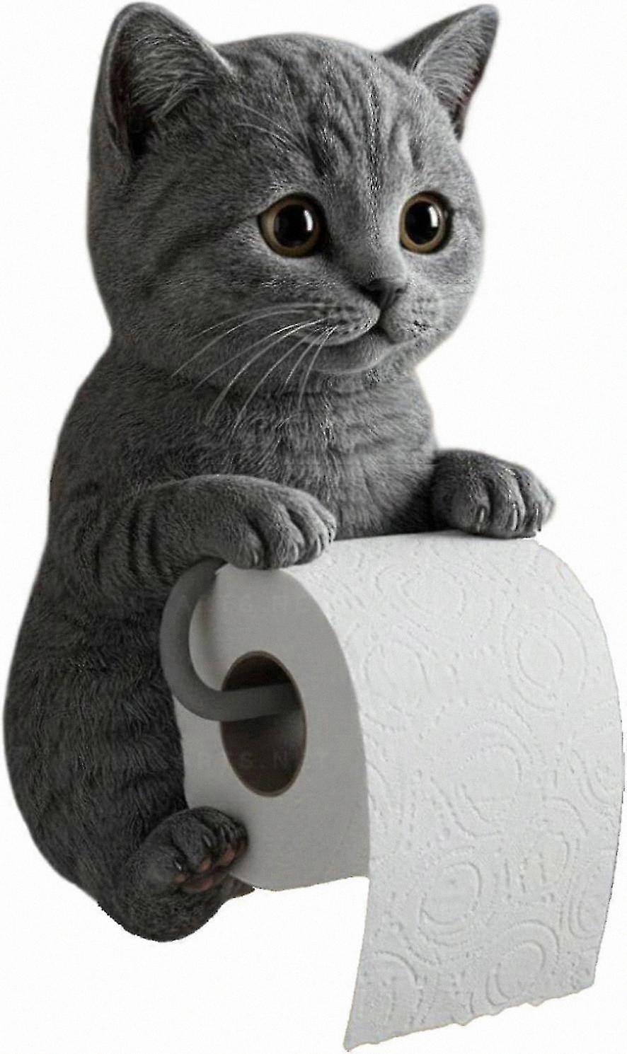 Wandmontierter Toilettenpapierspender Mit 3d-katzenmotiv, Dekorativer Halter Für Bad Und Küche, Originelles Geschenk Für Katzenliebhaber.