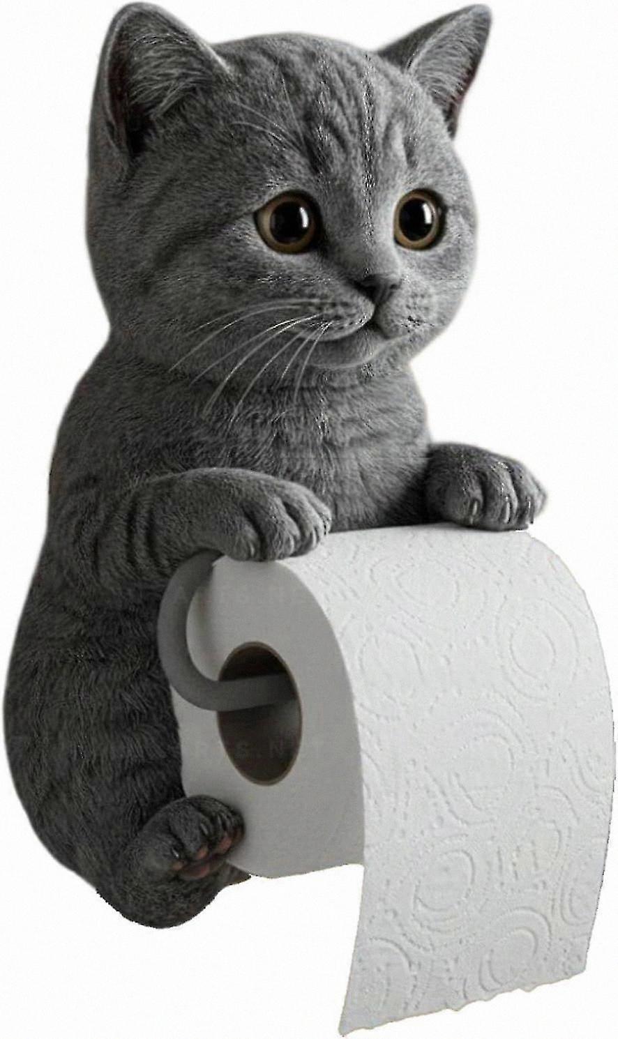 Wandmontierter Toilettenpapierhalter, Niedliches 3d-katzenmotiv Für Bad Und Küche, Dekorativer Toilettenpapierspender, Originelles Geschenk Für Katzenliebhaber