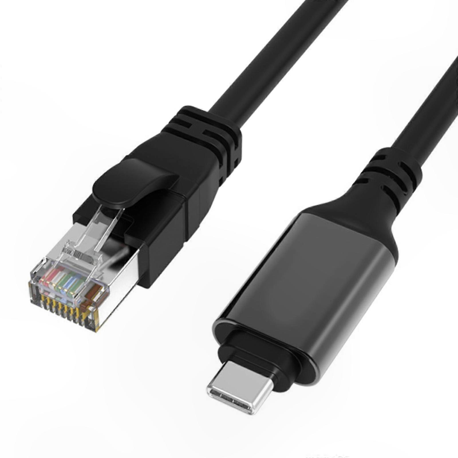 Gigabit-ethernet-usb-c-auf-rj45-kabel, Stabile Und Schnelle Netzwerkverbindung, Kein Adapter Erforderlich, Universelle Kompatibilität Für Nahtlosen Internetzugang