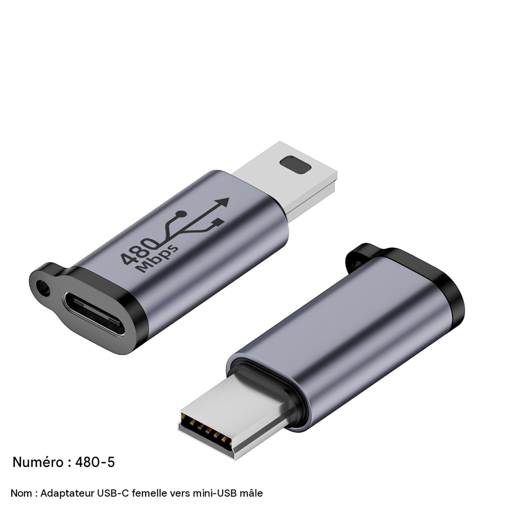 Usb-typ-c-buchse Auf Mini-usb-stecker-adapter, Verbindungskonverter Für Digitale Geräte, Kompaktes Adapterkabel Für Datenübertragung Und Laden, 1 Stück