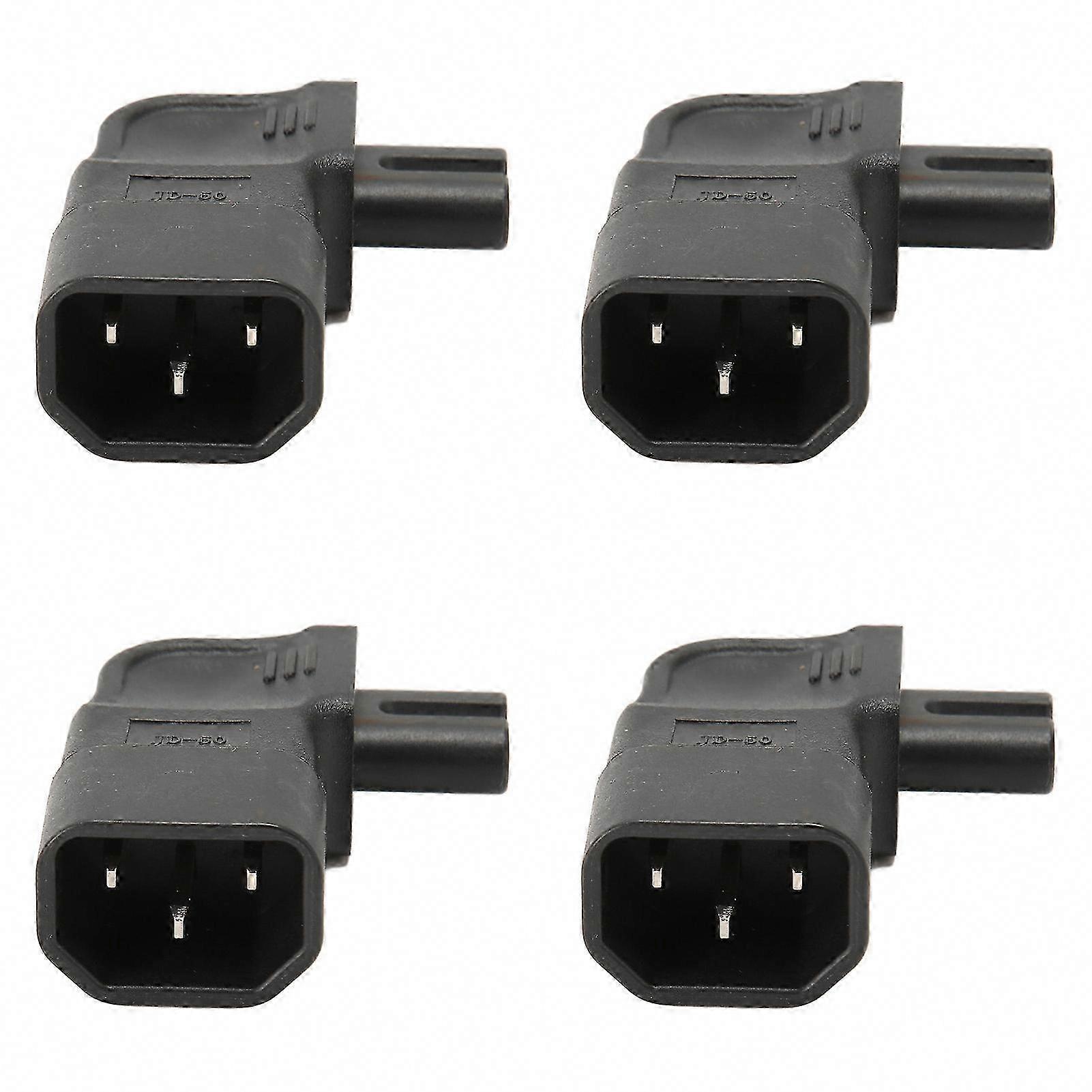 4-teiliger C14-auf-c7-90°-adapter, Iec320-stecker C14 Auf Buchse C7 Für Pdu, Usv Und Gehäuse, Stromwandler