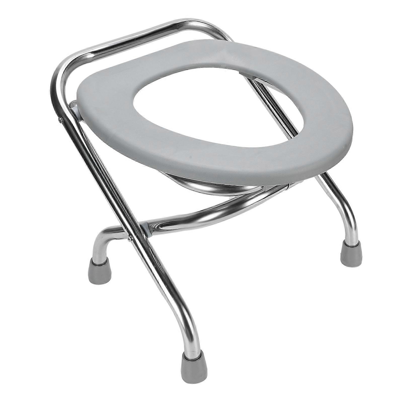 Klappbarer Toilettenstuhl Für Erwachsene, Tragbarer Toilettensitz Aus Rutschfestem Edelstahl, Komfortabel Und Praktisch