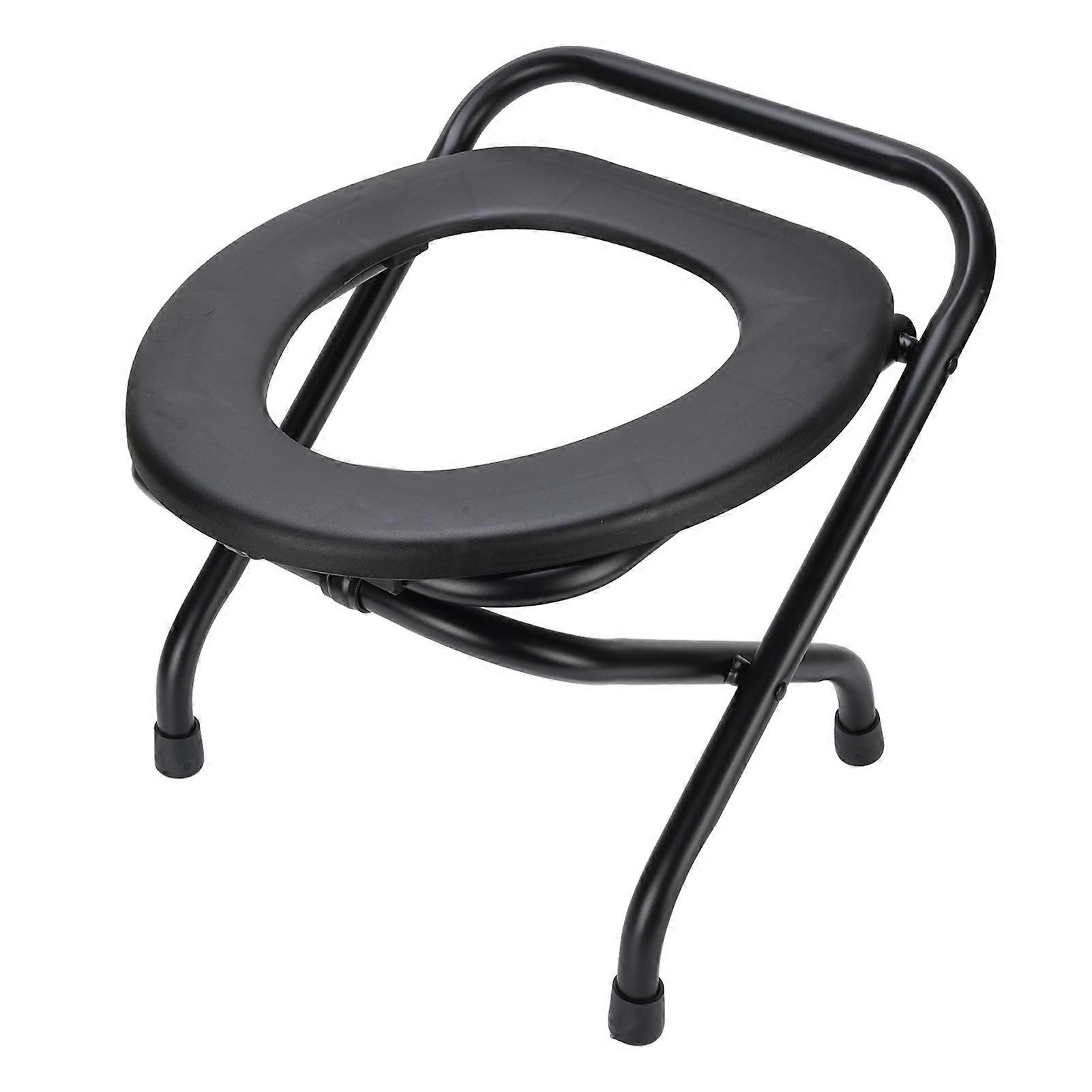Klappbarer Toilettenstuhl Aus Rutschfestem Eisen, Ergonomischer Sitz Für Erwachsene, Reisefreundlich, Tragbar Und Robust